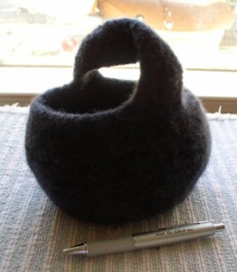 Mobius Basket, felted
