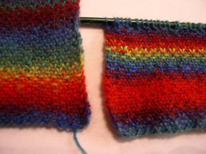 unfelted vs. felted yarn