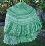 Baby Blanket as Shawl (back)